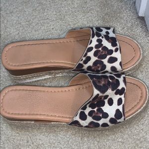 Cheetah print sandals